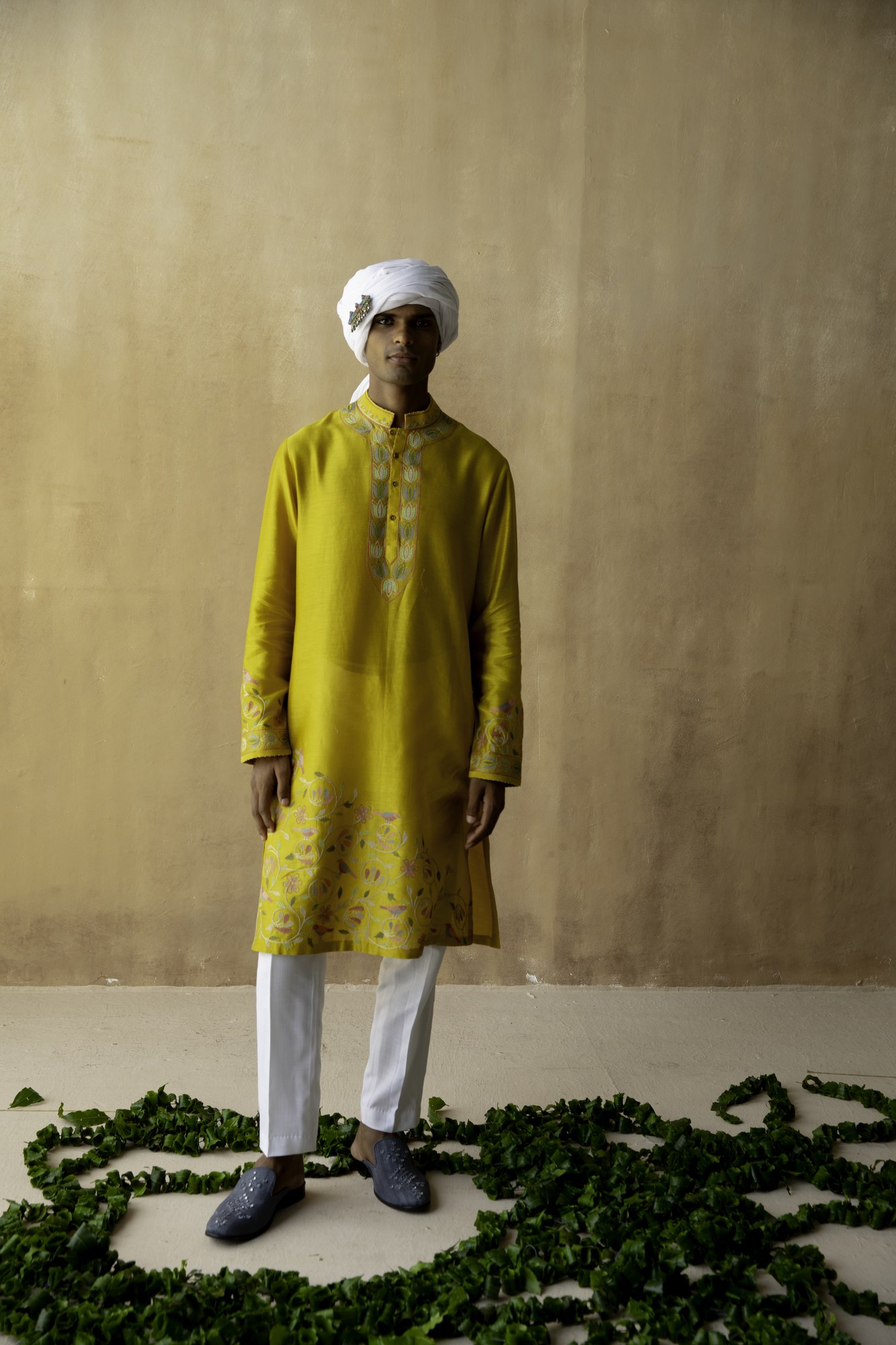 Sunshine Yellow Embroidered Kurta